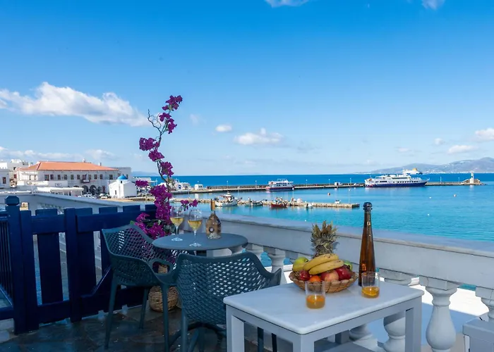 Mykonian Old Port With Sea View